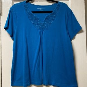 Croft & Barrow Blue Top
